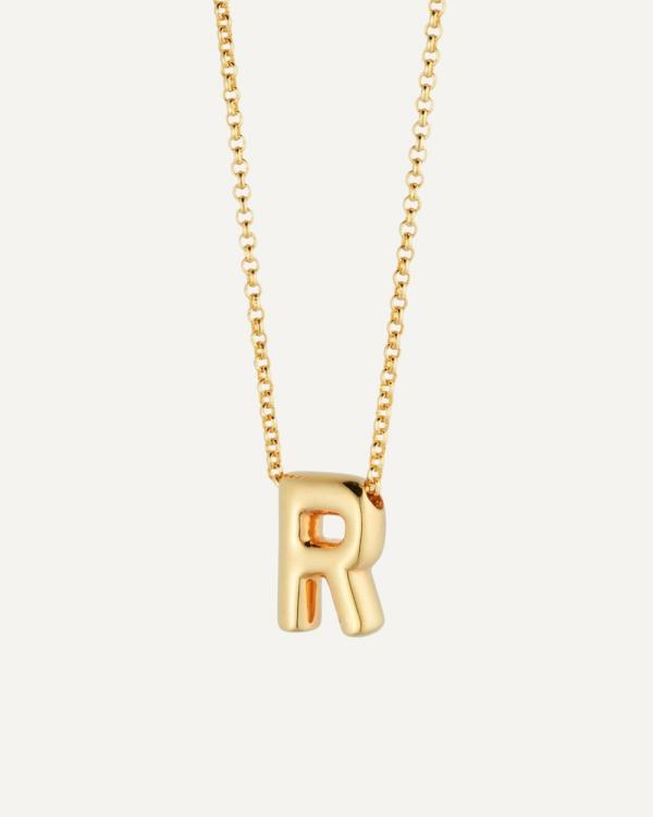 Avant Studio - Bubble Letter Necklace R - Jewellery (Gold) Bubble Letter Necklace R