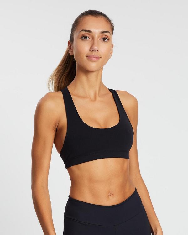 AVE Active - Classic Racer Back Sports Bra - Crop Tops (Black) Classic Racer Back Sports Bra