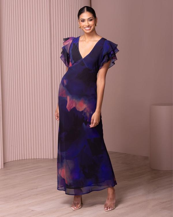 Azzurielle - Anisa V Neck Dress - Printed Dresses (Print) Anisa V Neck Dress