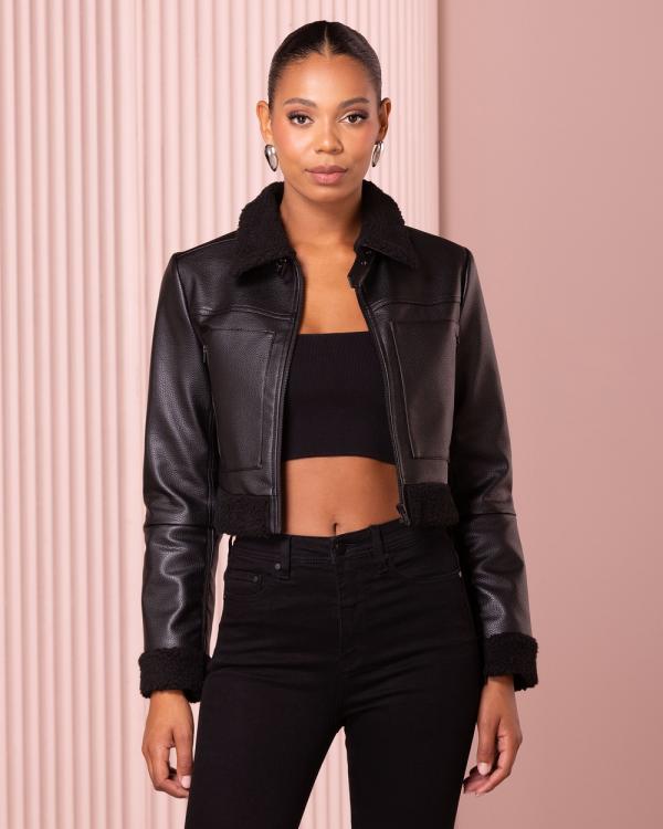 Azzurielle - Remi Vegan Leather Jacket - Coats & Jackets (Black) Remi Vegan Leather Jacket