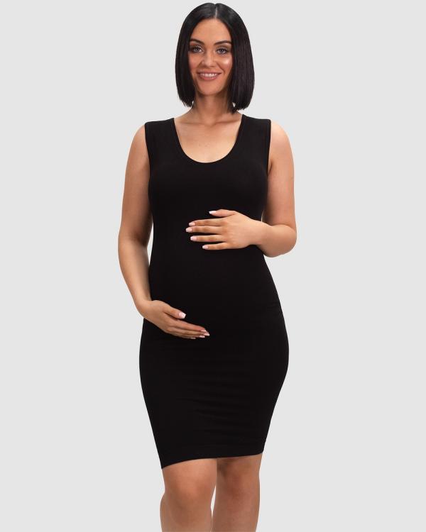 B Free Intimate Apparel - Maternity Bamboo Everyday Dress - Dresses (Black) Maternity Bamboo Everyday Dress