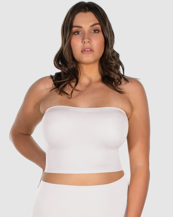 B Free Intimate Apparel - Mini Strapless Tube Top Skirt - Skirts (White) Mini Strapless Tube Top-Skirt