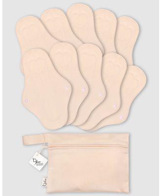 B Free Intimate Apparel - Ultra Thin Stay Dry Reusable Panty Liners   10 Pack - Beauty (Nude) Ultra Thin Stay-Dry Reusable Panty Liners - 10 Pack