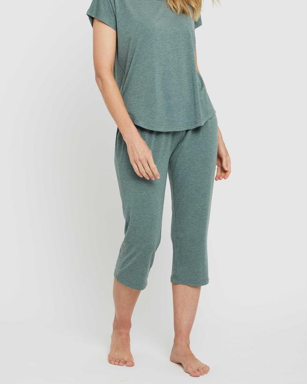 Bamboo Body - 3 4 PJ Pant - Sleepwear (Moss Green) 3-4 PJ Pant