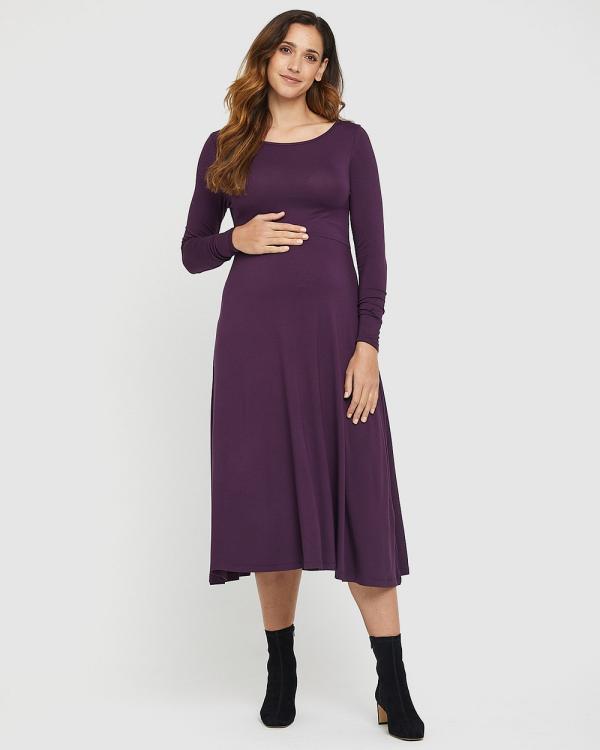 Bamboo Body - Olivia Dress - Dresses (Plum) Olivia Dress