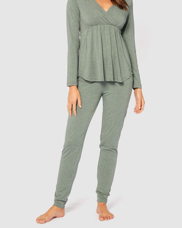 Bamboo Body - PJ Slouch Pant - Sleepwear (Moss Green) PJ Slouch Pant