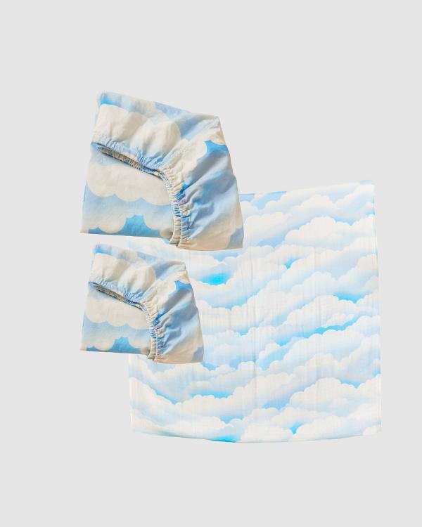 Banabae - Head in the Clouds Nursery Bundle - Blankets (Blue) Head in the Clouds Nursery Bundle
