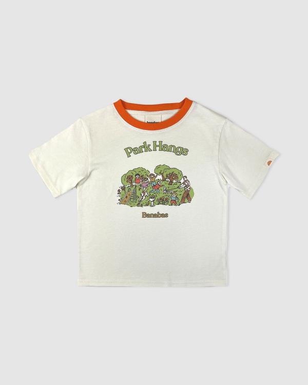 Banabae - Park Hangs Organic Cotton Tee   Kids - Short Sleeve T-Shirts (YELLOW) Park Hangs Organic Cotton Tee - Kids