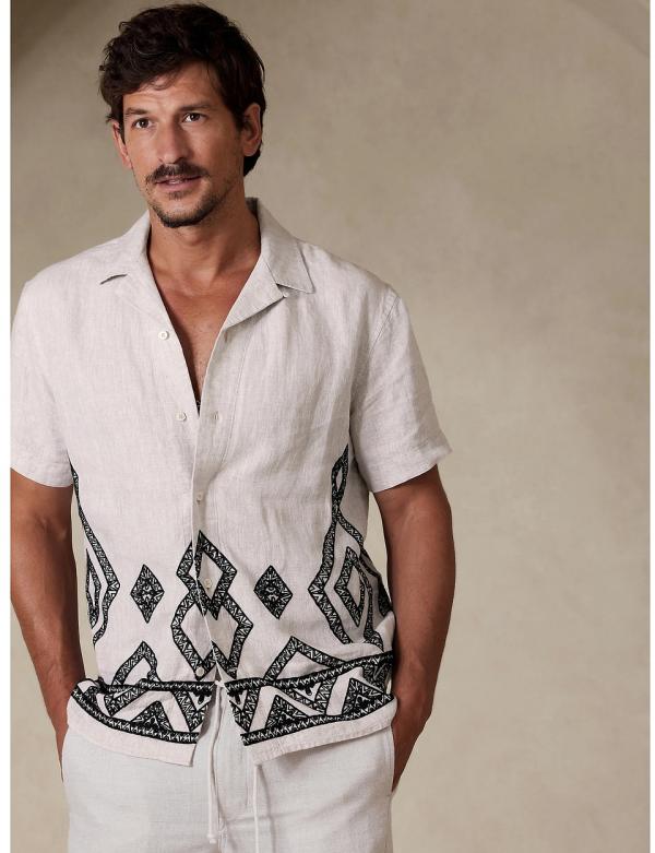 Banana Republic - Pascal Linen Resort Shirt - Casual shirts (NEUTRALS) Pascal Linen Resort Shirt