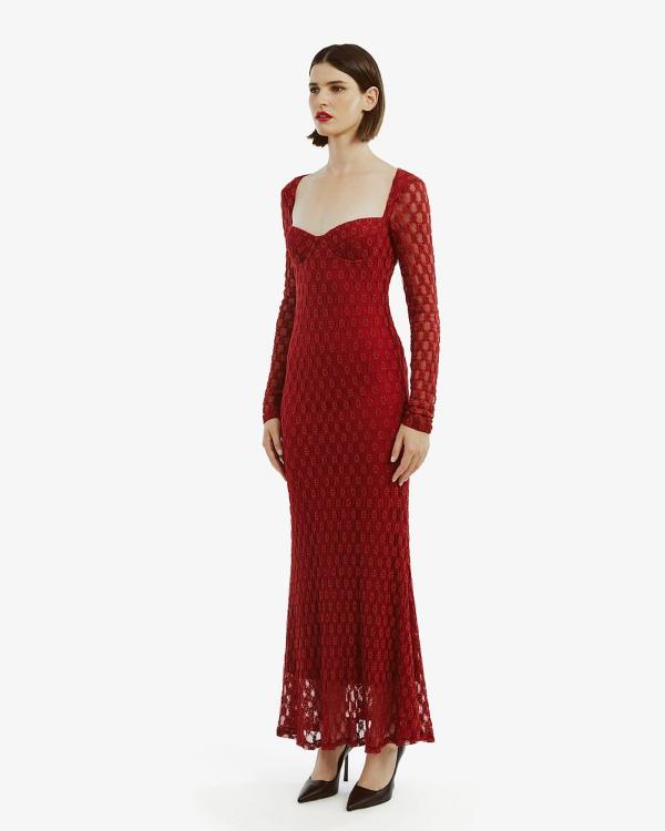 Bardot - Avah Midi Dress - Wedding Dresses (191663 DEEP RED) Avah Midi Dress