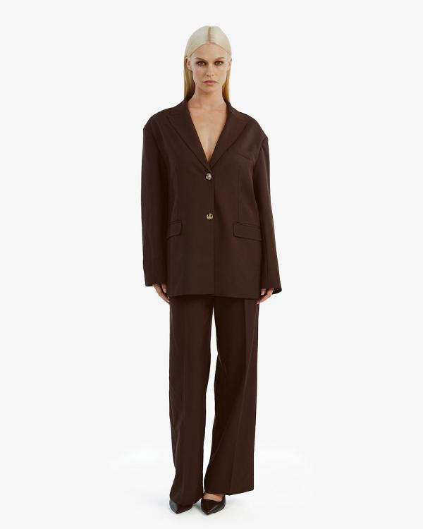 Bardot - Joni Oversized Blazer - Suits & Blazers (191317 DARK CHOCO) Joni Oversized Blazer