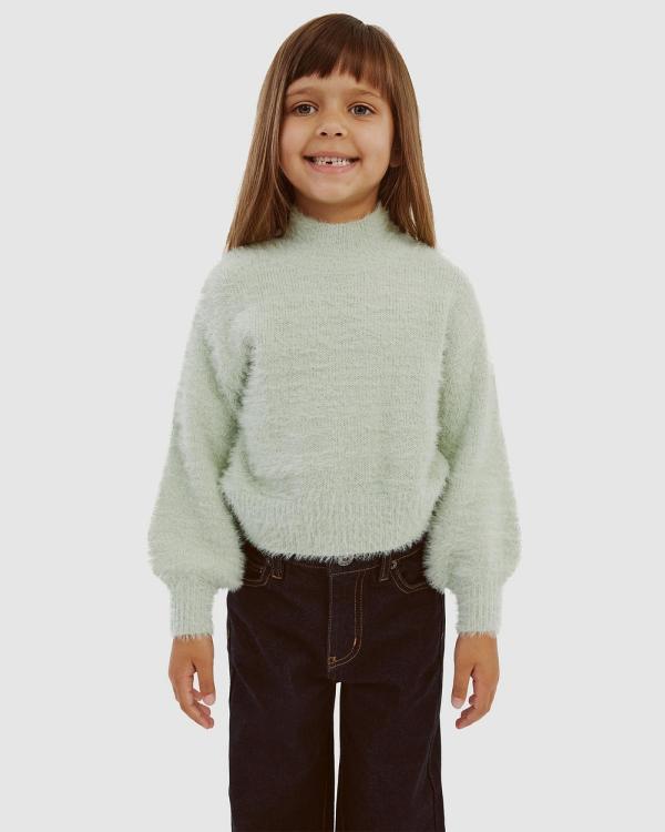 Bardot Junior - Bell Sleeve Knit   Kids Teens - Jumpers & Cardigans (Mint) Bell Sleeve Knit - Kids-Teens