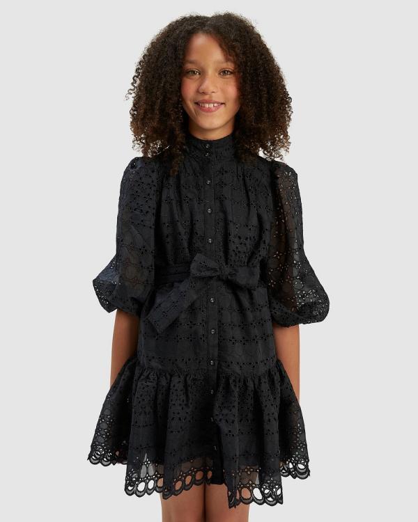 Bardot Junior - Violet Mini Shirt Dress   Kids Teens - Dresses (Black) Violet Mini Shirt Dress - Kids-Teens