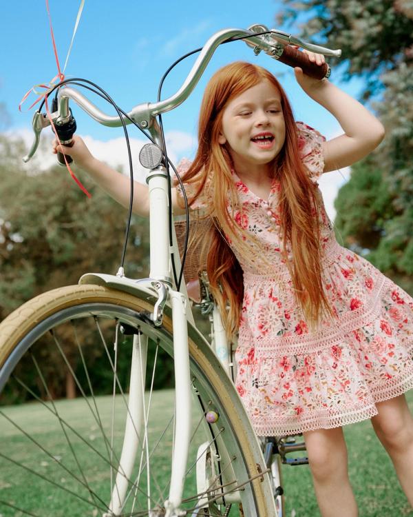 Bardot Junior - Zietta Floral Mini Dress   Kids Teens - Dresses (Blush Floral) Zietta Floral Mini Dress - Kids-Teens