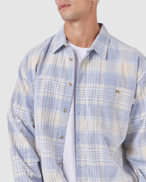 Barney Cools - Cabin 2.0 Shirt - Casual shirts (Blue Cord Plaid) Cabin 2.0 Shirt