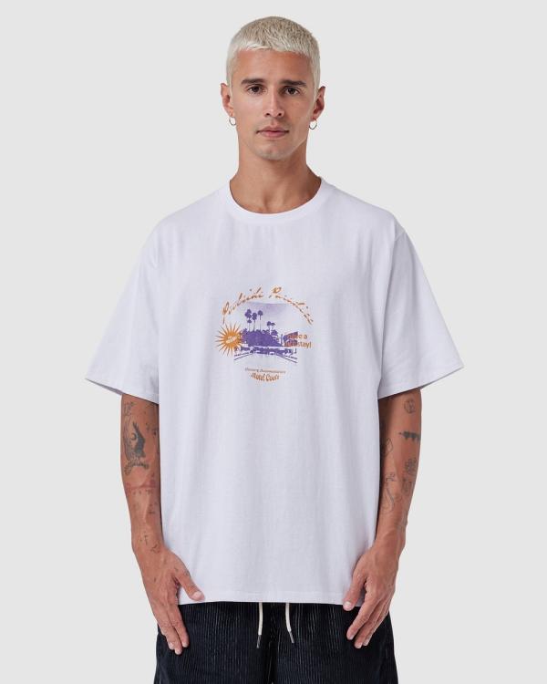 Barney Cools - Paradise Homie Tee - Short Sleeve T-Shirts (White) Paradise Homie Tee