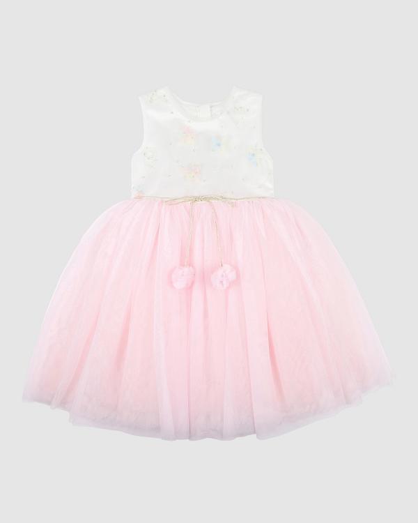 Bebe by Minihaha - Butterfly Appliqued Dress 3 7Yrs - Dresses (MULTI) Butterfly Appliqued Dress 3-7Yrs