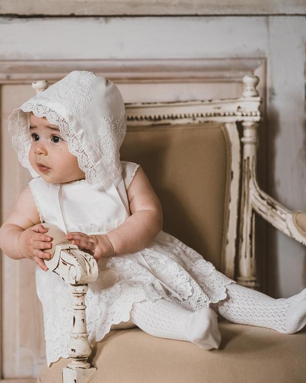Bebe by Minihaha - Lace Overlay Dress   Babies - Dresses (Ivory) Lace Overlay Dress - Babies