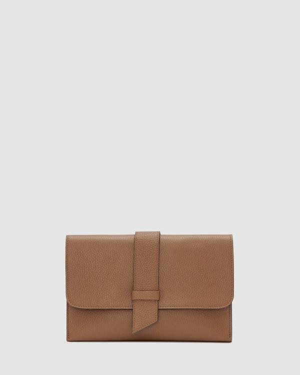 BEE - Noojee Leather Clutch - Handbags (Olive) Noojee Leather Clutch