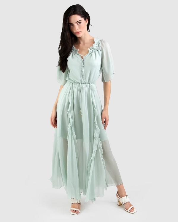 Belle & Bloom - Amour Amour Ruffled Midi Dress - Dresses (Spearmint) Amour Amour Ruffled Midi Dress