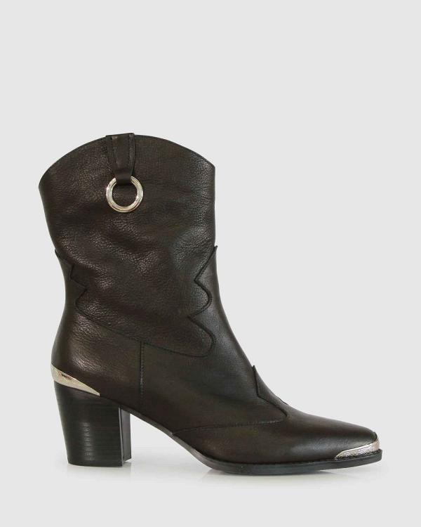 Belle & Bloom - Dallas Western Boot - Boots (Vintage Black) Dallas Western Boot