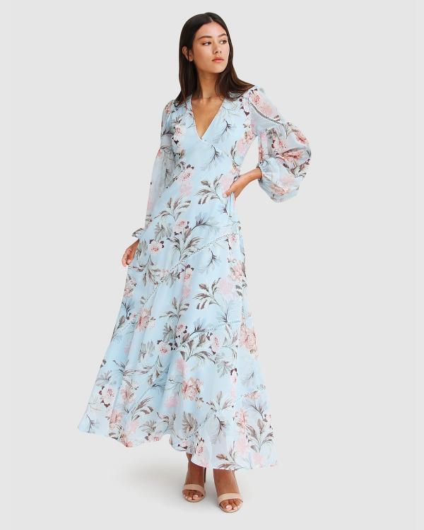 Belle & Bloom - In Your Dreams Maxi Dress - Printed Dresses (Light Blue) In Your Dreams Maxi Dress