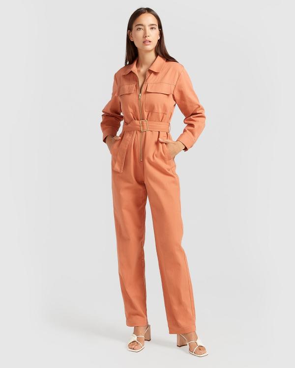 Belle & Bloom - Montana Utility Jumpsuit - Rompers (Sienna) Montana Utility Jumpsuit