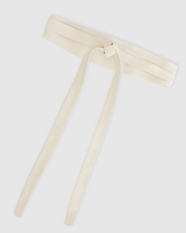 Belle & Bloom - Odyssey Soft Wrap Leather Belt   Cream - Belts (Cream) Odyssey Soft Wrap Leather Belt - Cream