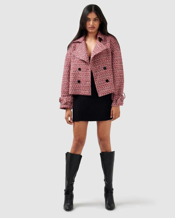 Belle & Bloom - Power Over Me Tweed Jacket - Coats & Jackets (Red) Power Over Me Tweed Jacket