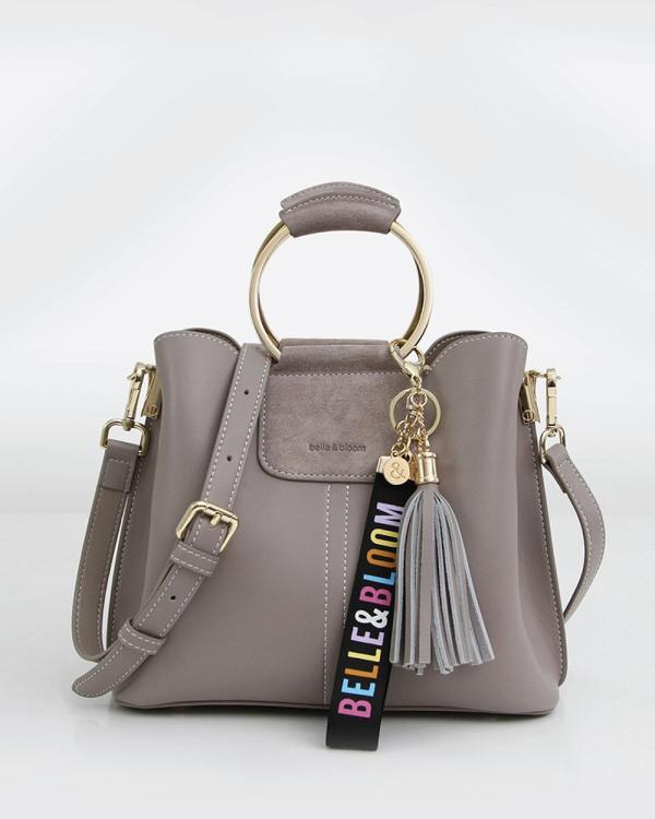 Belle & Bloom - Twilight Leather Cross Body Bag - Bags (Grey) Twilight Leather Cross-Body Bag