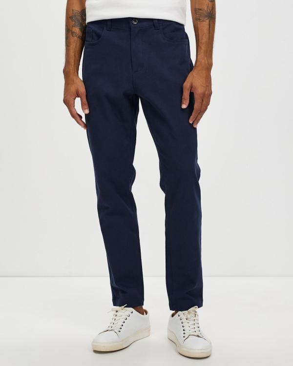 Ben Sherman - Five Pocket Twill Trousers - Pants (Dark Navy) Five Pocket Twill Trousers