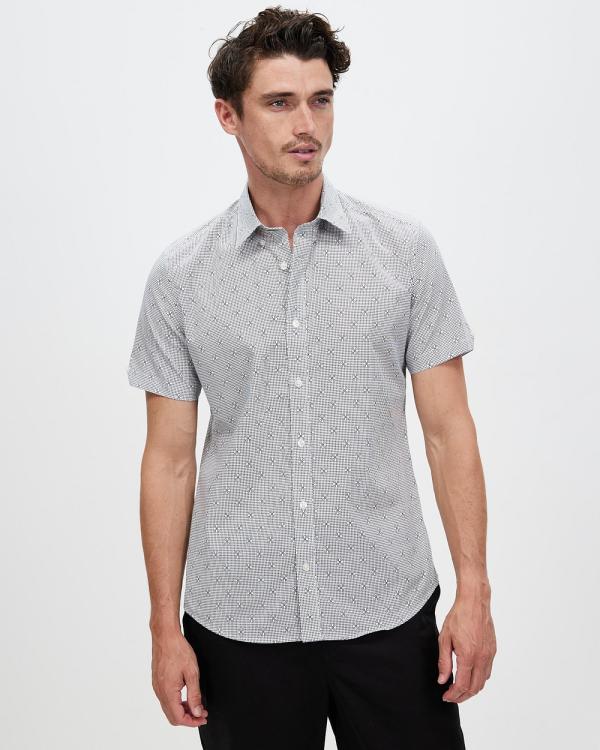 Ben Sherman - Geo Tile Print Shirt - Shirts & Polos (Print Indigo) Geo Tile Print Shirt