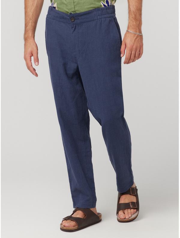 Ben Sherman - Linen Blend Tapered Pant - Cargo Pants (BLUE) Linen Blend Tapered Pant