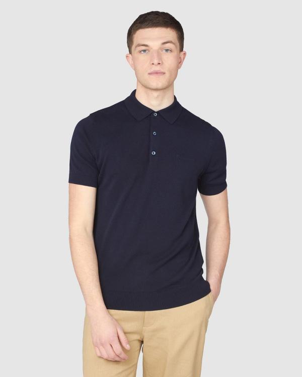 Ben Sherman - Short Sleeve Signature Knitted Polo - Shirts & Polos (Dark Navy) Short Sleeve Signature Knitted Polo