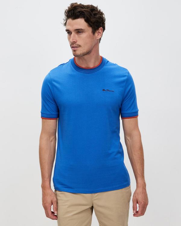 Ben Sherman - Signature Tipped Tee - T-Shirts & Singlets (Bright Blue) Signature Tipped Tee