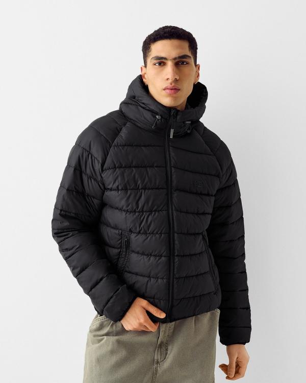 Bershka - Lightweight Puffer Jacket - Coats & Jackets (Black) Lightweight Puffer Jacket
