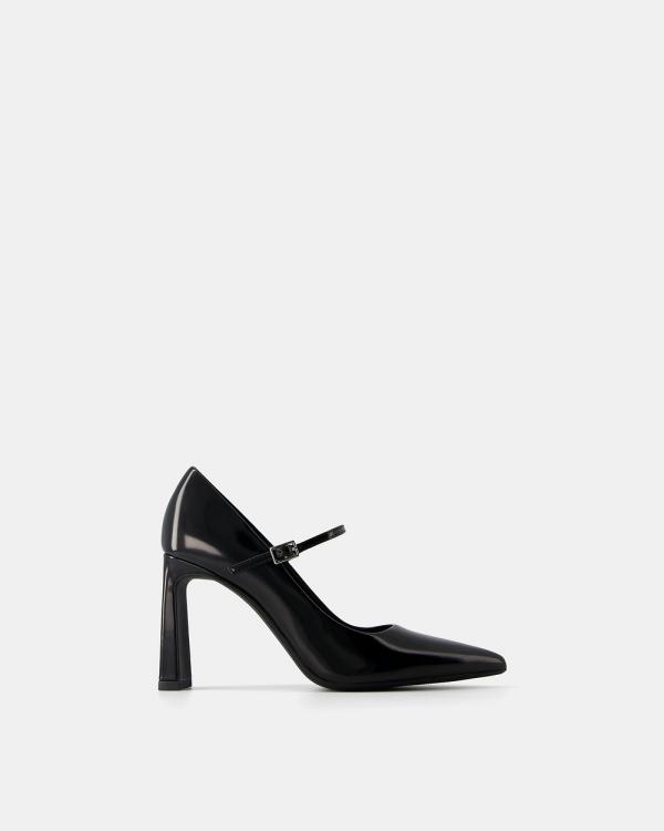 Bershka - Mary Jane High heel Shoes With A Pointed Toe - Heels (BLACK) Mary Jane High-heel Shoes With A Pointed Toe