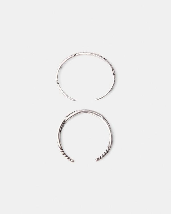 Bershka - Set Of 2 Cuff Bracelets - Jewellery (Silver) Set Of 2 Cuff Bracelets