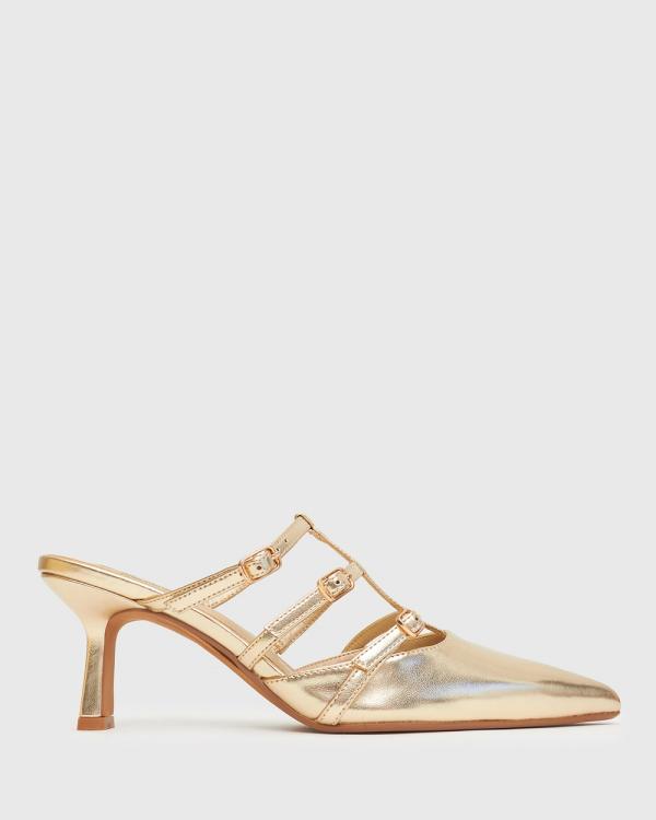 Betts - Jarvis Wispy Pointy Mules - Mid-low heels (Gold) Jarvis Wispy Pointy Mules