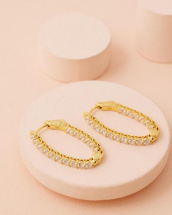 Bianc - Large Halo Earrings - Jewellery (Gold) Large Halo Earrings