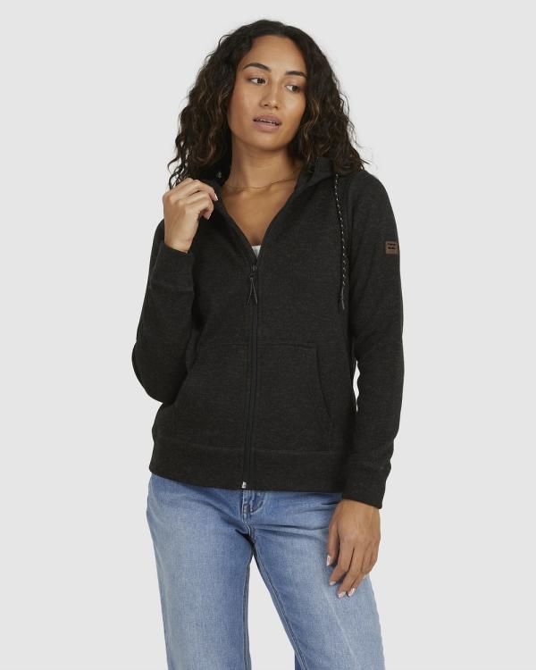 Billabong - Boundary Up   Zip Up Hoodie For Women - Jumpers & Cardigans (BLACK HEATHER) Boundary Up   Zip Up Hoodie For Women
