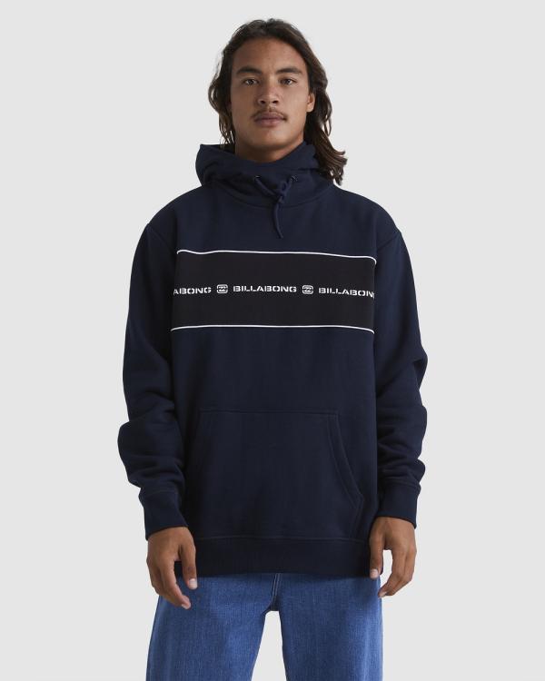 Billabong - Bracket Wave Pop Hoodie - Sweats & Hoodies (NAVY) Bracket Wave Pop Hoodie