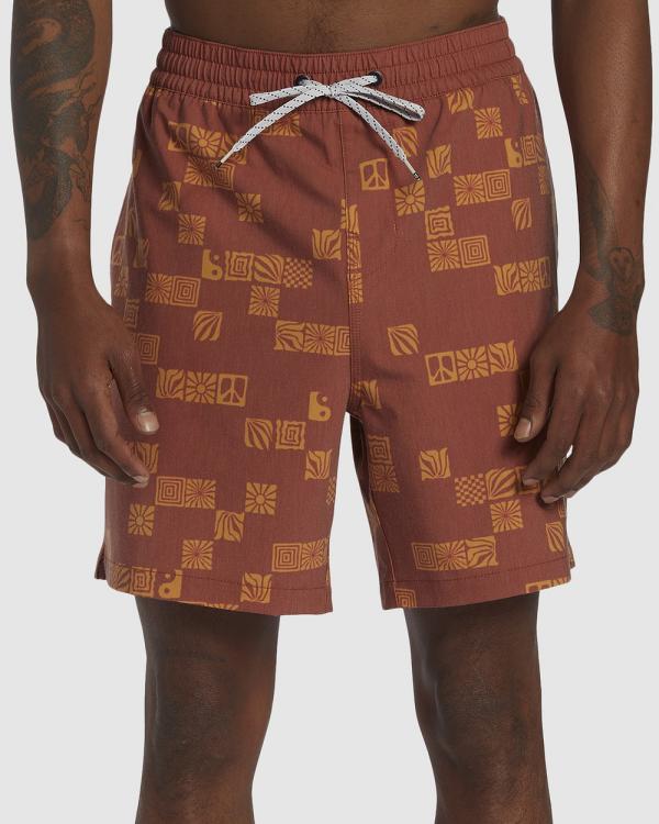 Billabong - Good Times   Layback Board Shorts 16 For Men - Swimwear (RUST) Good Times   Layback Board Shorts 16 For Men