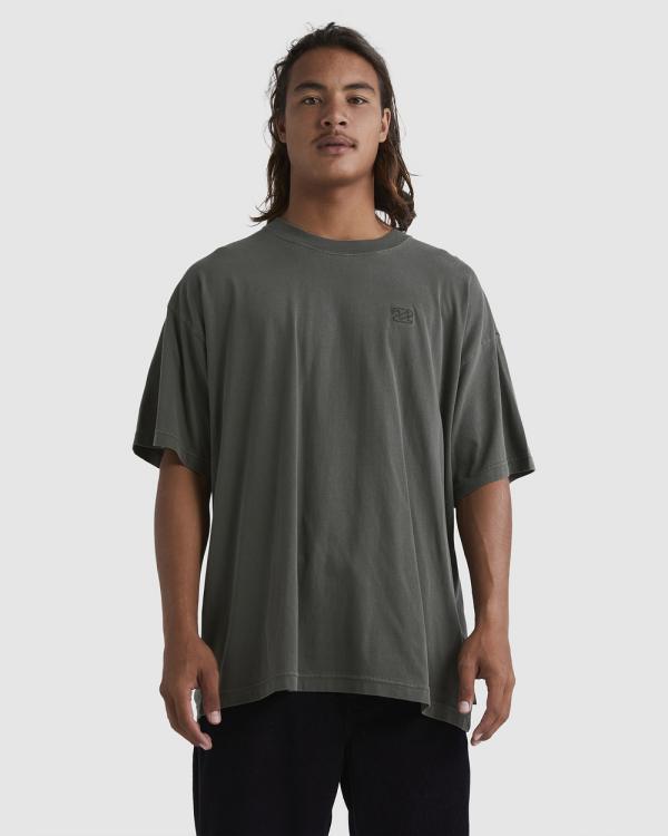 Billabong - Og Wave Wash   T Shirt For Men - Tops (DARK MILITARY) Og Wave Wash   T Shirt For Men