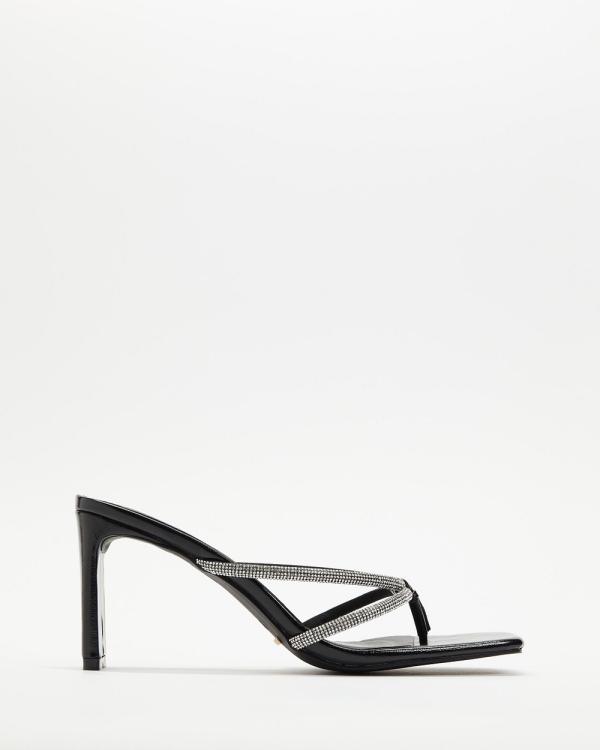 Billini - Karson - Heels (Black Crinkle & Diamante) Karson