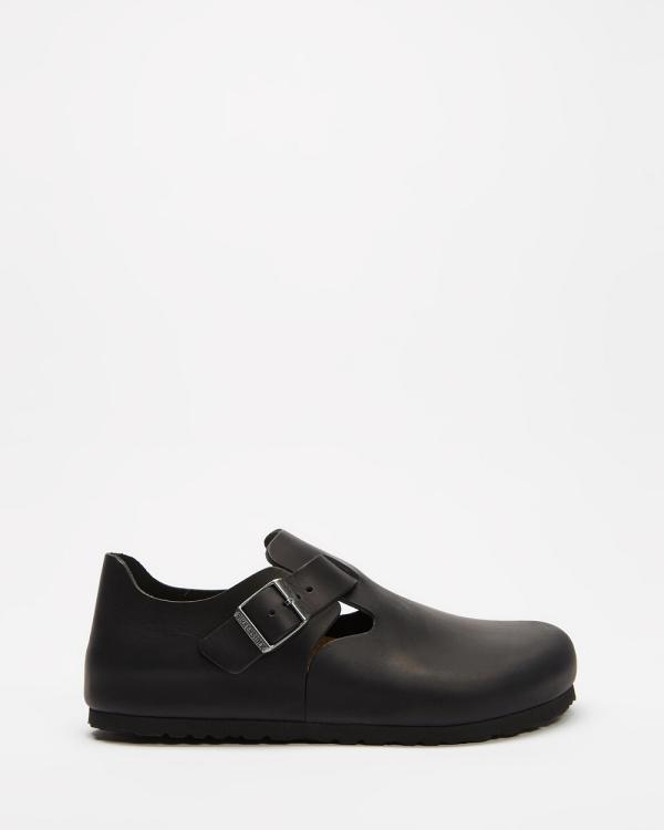 Birkenstock - London Regular   Unisex - Casual Shoes (Oiled Black Leather) London Regular - Unisex