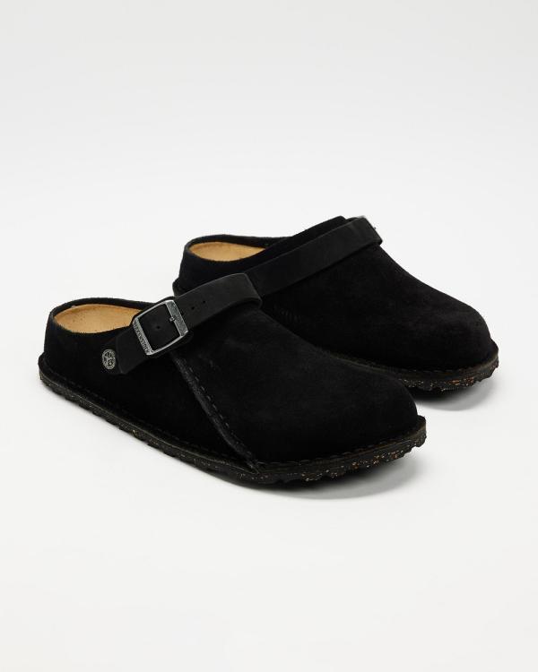 Birkenstock - Lutry Leather Narrow   Unisex - Casual Shoes (Black Suede) Lutry Leather Narrow - Unisex