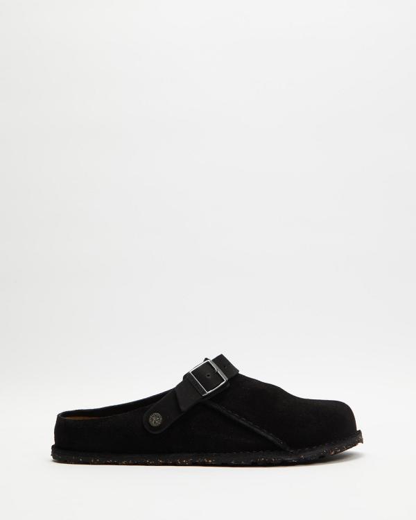 Birkenstock - Lutry Leather Regular   Unisex - Casual Shoes (Black) Lutry Leather Regular - Unisex