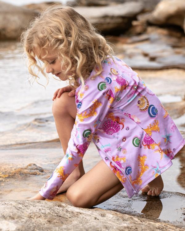 Bluesalt Beachwear - Beach Treasures Rash Top - One-Piece / Swimsuit (Lilac) Beach Treasures Rash Top