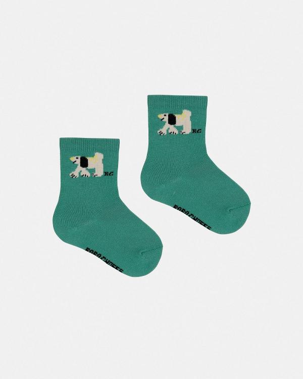 Bobo Choses - Fairy Dog Short Socks   Babies Teens - Crew Socks (Green) Fairy Dog Short Socks - Babies-Teens